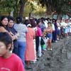 line of patients in Honduras